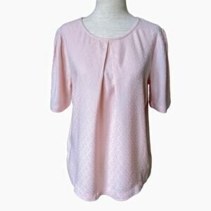 Metaphor Geometric Diamond Pattern Pink Blouse S